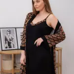 Халат жіночий і нічна сорочка жіноча з віскози — комплект «Milana»