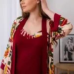 Халат жіночий і нічна сорочка жіноча з віскози — комплект «Elsa»