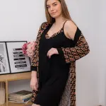 Халат жіночий і нічна сорочка жіноча з віскози — комплект «Milana»