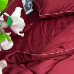 Постільна білизна зі сатину, бордова