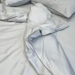 Постільна білизна зі сатину, срібляста