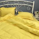 Постільна білизна зі страйп сатину, жовта