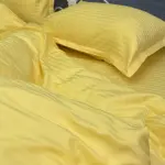 Постільна білизна зі страйп сатину, жовта