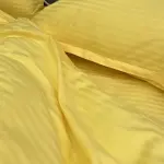 Постільна білизна зі страйп сатину, жовта