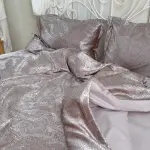 Жаккардова постільна білизна “Мрії султана”, сріблясто-коричнева