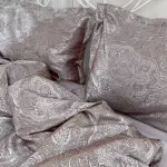 Жаккардова постільна білизна “Мрії султана”, сріблясто-коричнева
